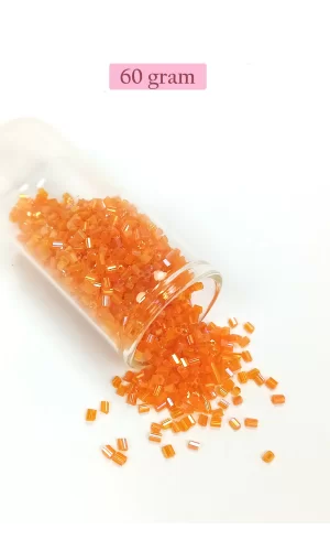 Kesme Cam Boncuk 2mm - 60 Gram - Şeffaf Turuncu - BNC362
