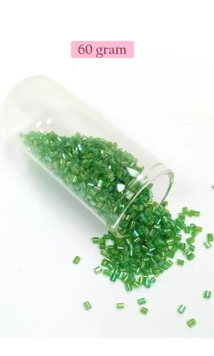 Kesme Cam Boncuk 2mm - 60 Gram - Şeffaf Yeşil - BNC355