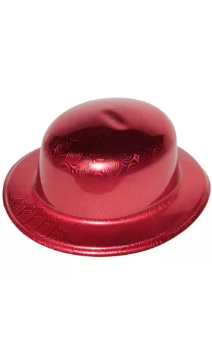 Kırmızı Renk Hologramlı Plastik Yulak Melon 27x24 Cm
