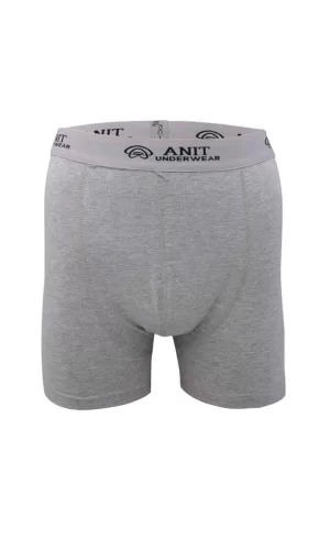 Kısa Paça Likralı Erkek Boxer Gri - 1115A