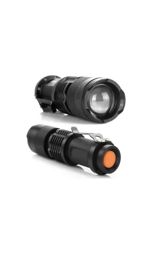 Km-87 Polis Tipi Zoomlu Şarjlı Metal Dağ Kamp Cep Feneri Cree Led 2300 Lumens