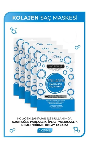 Kolajen Saç Maskesi 25 ML (24 ADET) - Zayıf ve Güçsüz Saçlar İçin - mrfs