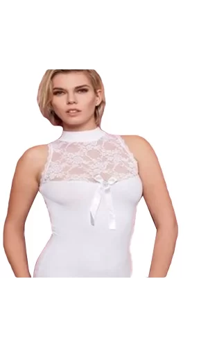 Kolsuz Boğazlı Dantelli Bady 2139
