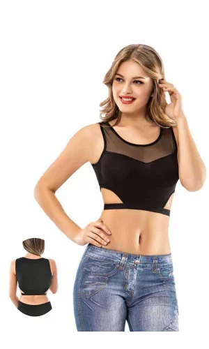 Kota 6 Adet Siyah Tül Modelli Büstiyer 6227