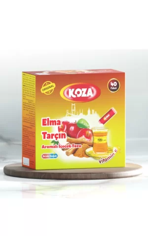 Koza Tek İçimlik Elma & Tarçın Aromalı Toz İçecek 40lı