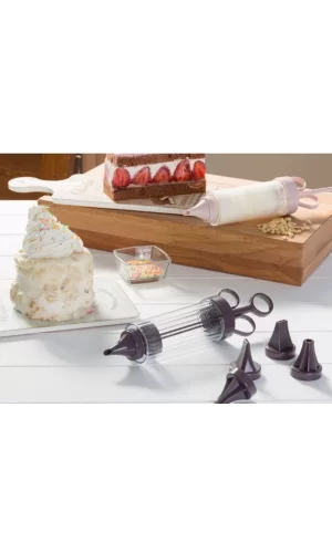 Krema Pompası Seti -pasta Kek Süsleme Krema Şekillendirme Aparatı Seti