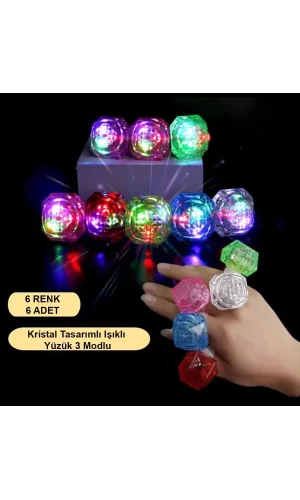 Kristal Led Parti Yüzük Seti (639lı)
