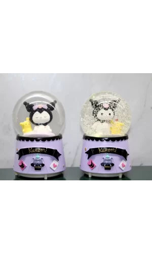 Kuromi Işıklı Müzikli Kar Küresi Orta Boy Alk3044