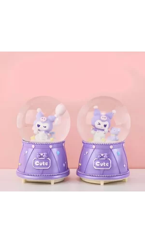Kuromi Işıklı Müzikli Kar Küresi Orta Boy Alk3118
