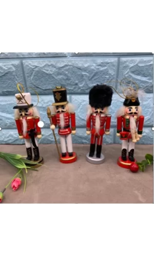 KURŞUN ASKER AHŞAP DEKORATİF EŞYA (4LÜ SET 13CM)