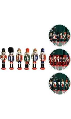KURŞUN ASKER AHŞAP DEKORATİF EŞYA (6lı SET 13CM)
