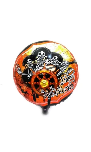 Kuru Kafalı Korsanlar Halloween Şekilli Folyo Balon 45 Cm