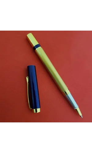 Kutulu Lacivert Gold Tasarım Roller Kalem