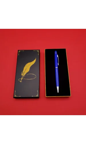 Kutulu Mavi Touchpen Tükenmez Kalem
