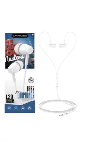 L29 Platoon Bass Earphones Kulaklık Beyaz