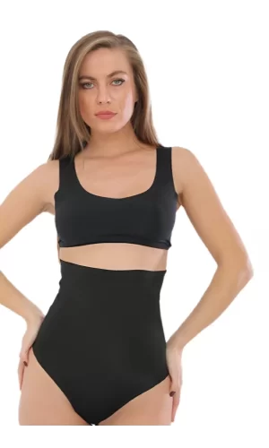 Lazer Kesim Yüksek Bel Slip Korse