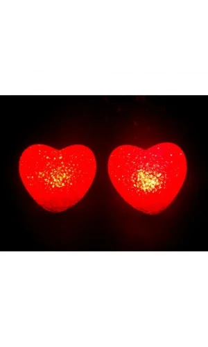 Led Işıklı Kırmızı Kalp Gece Lambası