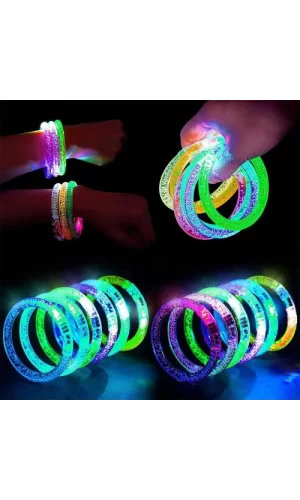 Led Işıklı Pilli Işıklı Rengarenk Bileklik Işıklı Bilezik Karışık Renk 1 Adet