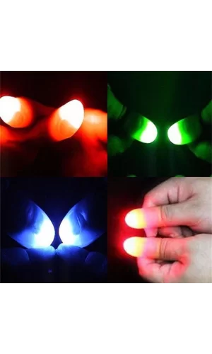 Led Işıklı Renkli Sihirli Parmak Şaka