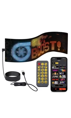 Led Panel Cama Yapışan Telefon Kontrollü Led Ekran Panel 16*64 Led Sayısı