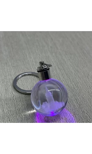Ledli Galata Kulesi Tasarımı Kristal Anahtarlık Alk3780