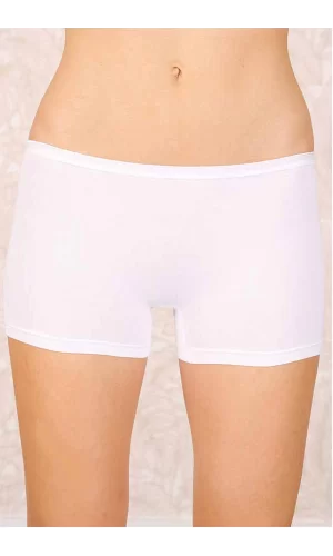 Likralı Süprem Bayan Boxer Short Beyaz 2100B