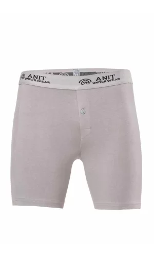 Likralı Uzun Erkek Boxer Gri - 1114A