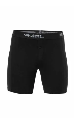 Likralı Uzun Erkek Boxer Siyah - 1114A