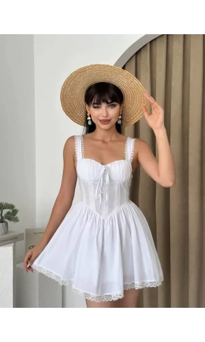 Lille Arkası Bağlamalı Elbise