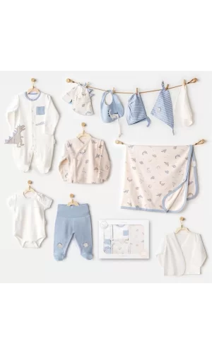 Luz&Pos Andywawa Ac25911 Newborn Set Dino 10lu Hastane Çıkışı Beige