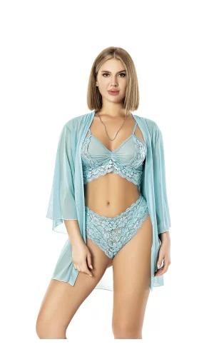 Luz&Pos Arias Closet Dantelli Transparan Fantezi Gecelik Takımı