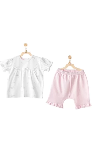 Luz&Pos Cuddly Bunny Bear 2li Bebe Takım Pink