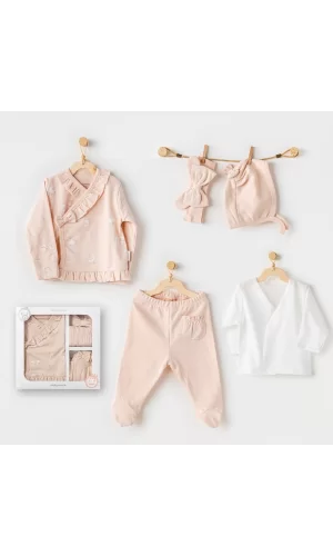 Luz&Pos Cute Bunnies Be Sking 5 Parça Hastane Çıkışı Pink