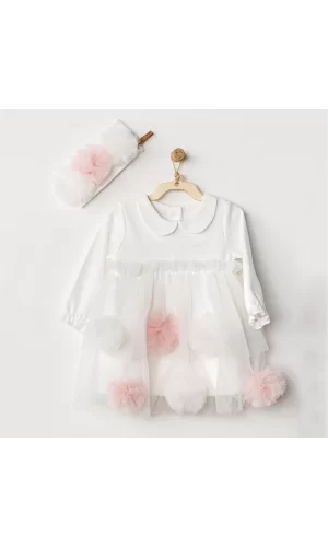 Luz&Pos Dress Band Petit Love Elbise Takım Ekru