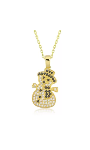 Luz&Pos Gümüş Gold Kardan Adam Kadın Kolye