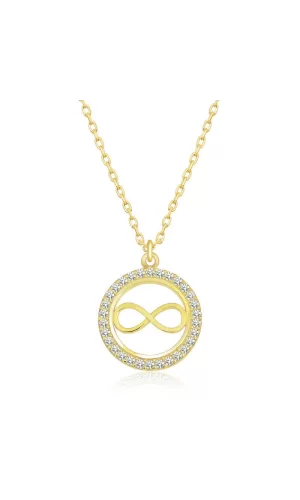 Luz&Pos Gümüş Gold Minik Sonsuzluk Bayan Kolye