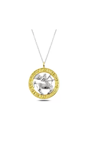 Luz&Pos ​gümüş Gold Yay Burcu Kolye