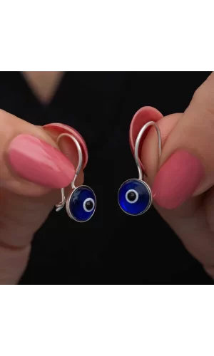 Luz&Pos Gümüş Sallantılı Nazar Kadın Küpe