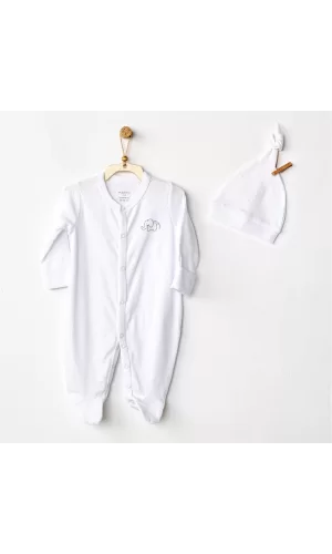 Luz&Pos Jacquard Bebek Tulum Takım White