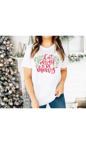 Luz&Pos Noel İçin Özel Tasarım T-shirt - Beyaz