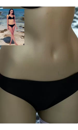 Luz&Pos Özel Tasarım Şık Siyah Bikini Alt