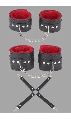 Luz&Pos Siyah Kırmızı Harness Fantezi Aksesuar Suni Deri 700529