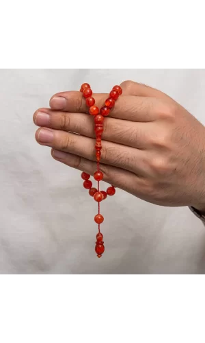 Luz&Pos Yuvarlak Sıkma Kehribar Tesbih