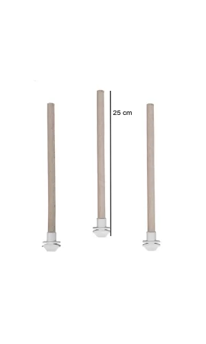 Markapet Doğal Ahşap Kuş Tüneği 1.2 cm-25 cm Standart  ( 2 Adet )