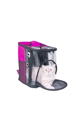 Markapet Galaksi Kedi Taşıma Çantası 30*30*40 cm Pembe