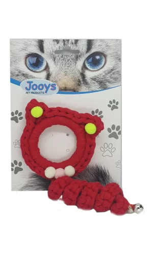 Markapet Jooys Zilli Kedi Örgü İpi 15 cm Kırmızı