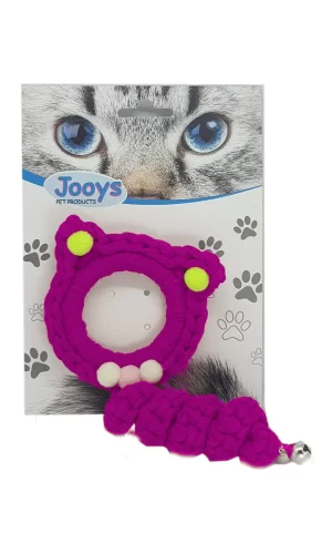 Markapet Jooys Zilli Kedi Örgü İpi 15 cm Pembe
