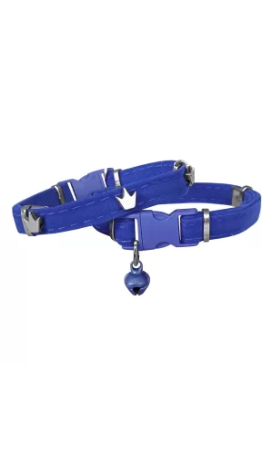 Markapet Kadife Kedi Boyun Tasması King 20-32 cm Mavi