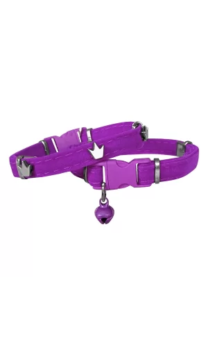 Markapet Kadife Kedi Boyun Tasması King 20-32 cm Mor