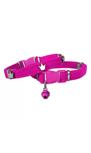 Markapet Kadife Kedi Boyun Tasması King 20-32 cm Pembe
